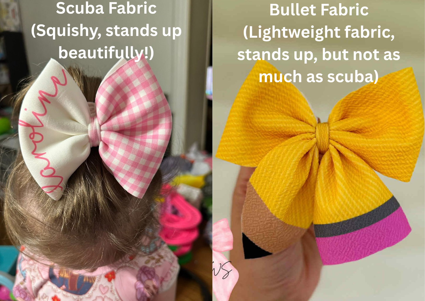 Pencil Bow - Bullet Fabric