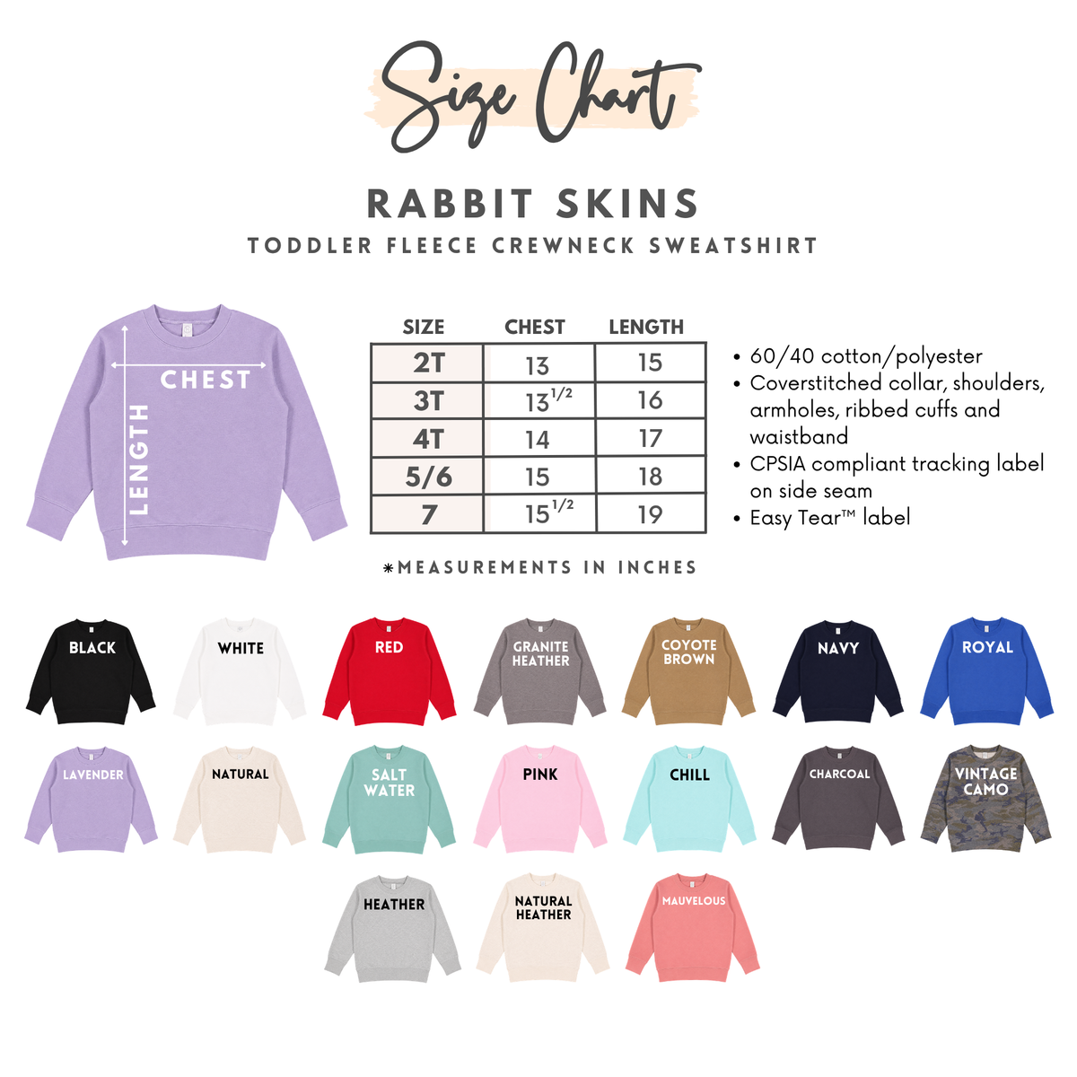 Rabbit Skins Toddler Crewneck