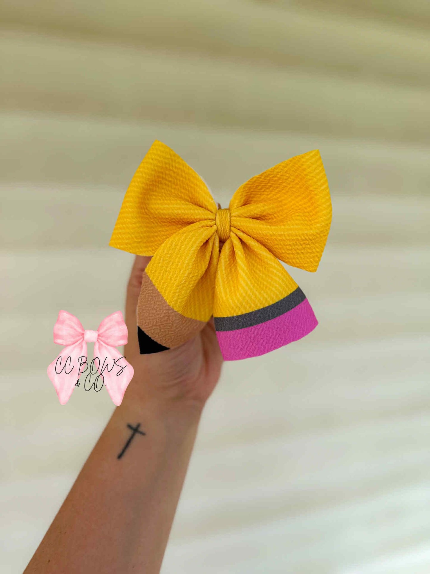 Pencil Bow - Bullet Fabric