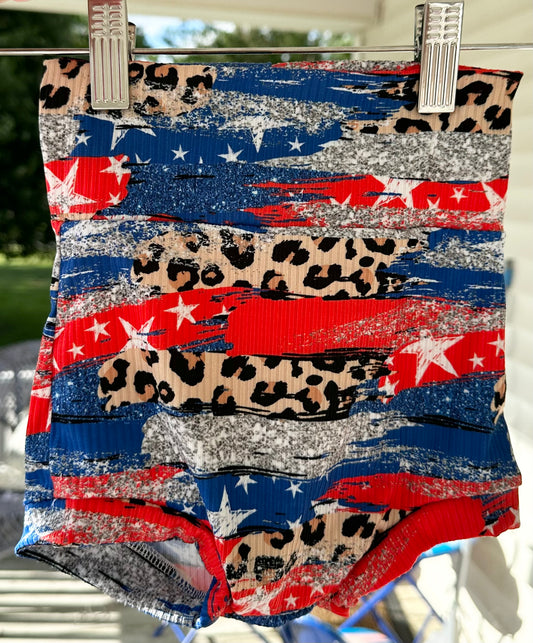 3T Patriotic Brushstrokes Bummies
